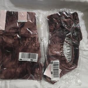 Victoria's Secret Maroon Tie-Dye Set